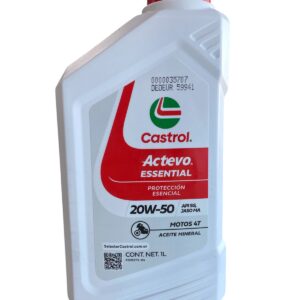 Aceite motor Castrol Actevo essential 4t mineral 20w50 1L