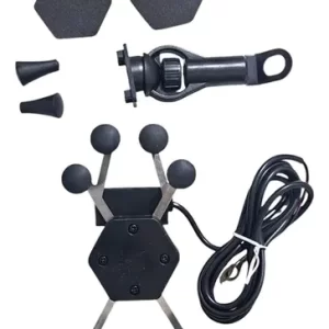Soporte para celular, entrada usb + cable + soporte espejo