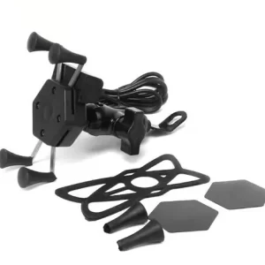 Cargador de celular, entrada usb + cable + soporte espejo