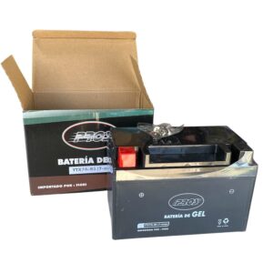 Batería Pros modelo ytx7abs, medidas 15x9cm y 10cm de alto