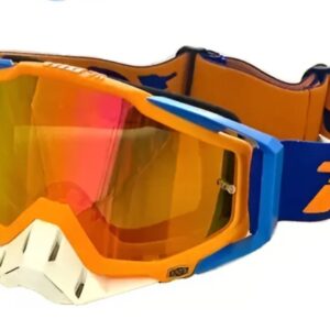 Antiparras Enduro Motocros 100% espejada azul/naranja
