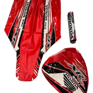 Fundas p/ asiento y tanque + pad Honda XR 100 ( color rojo )