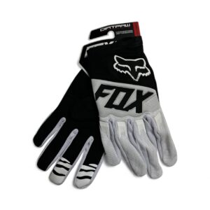 Guantes Fox color blanco con negro, talle 2XL