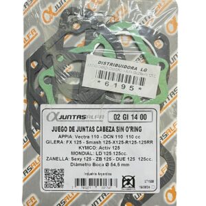 Junta cabezal p/ Vectra 110 - LD - Smash - ZB - DUE 125cc