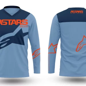 Remera jersey Alpinestars talle XL ( celeste )