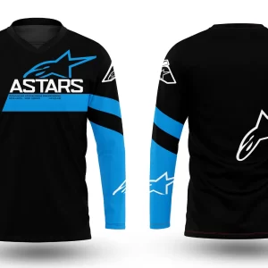 Remera jersey Alpinestars ( negro y azul )