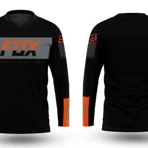 Remera jersey Fox talle 2XL ( negro con naranja )