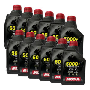 Aceite Motul 5000 4T Hc-Tech 10W-30 semisintético (Pack x6 unidades, 1/2 caja)