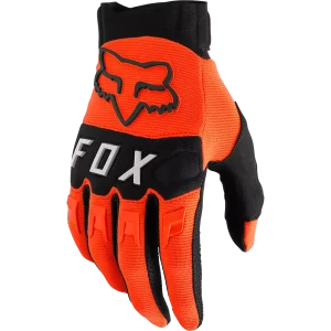 Guantes Fox, color negro con naranja